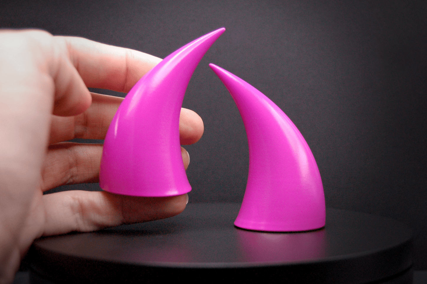 Barbed Pink Incubus Horns - Gloss - Haus of Brimstone -