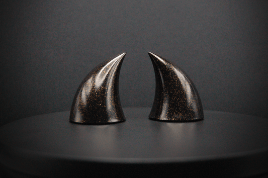 Black Imp Horns - Gold Glitter - Haus of Brimstone -