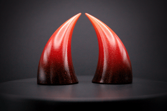 Bonfire Ombré Incubus Horns - Gold Glitter - Haus of Brimstone -