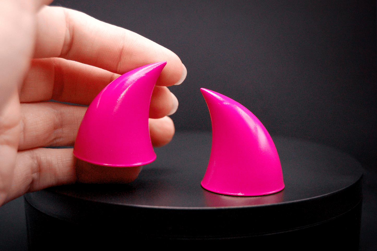 Hot Pink Imp Horns - Gloss - Haus of Brimstone -