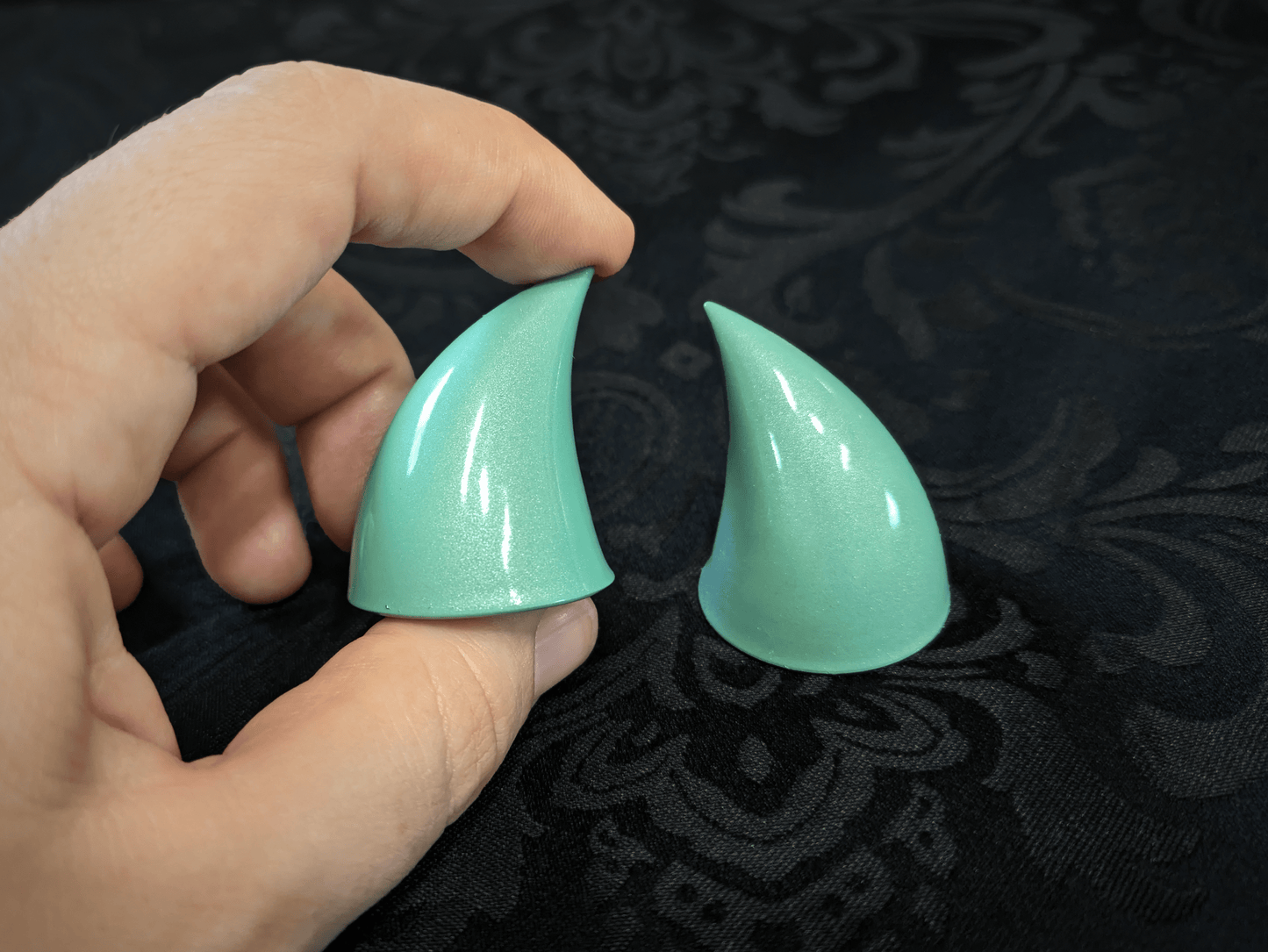 Lichentious Green Imp Horns - Metallic - Haus of Brimstone -