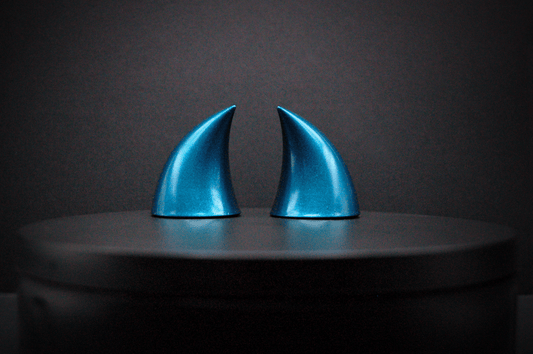 Liminal Blue Imp Horns - Metallic - Haus of Brimstone -