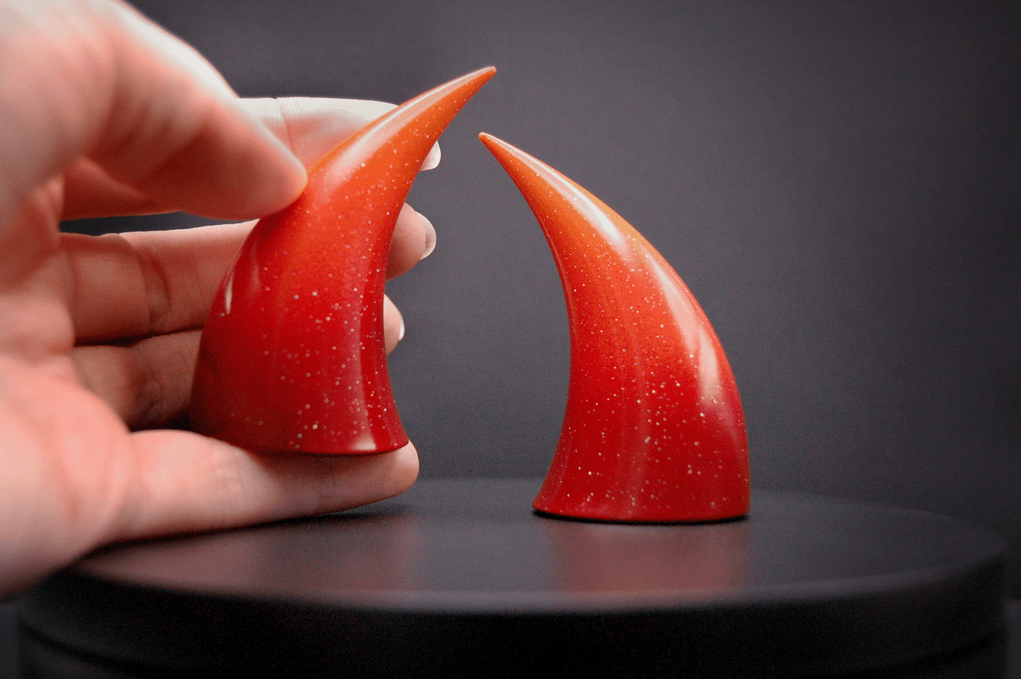 Molten Ombré Incubus Horns - Gold Glitter - Haus of Brimstone -