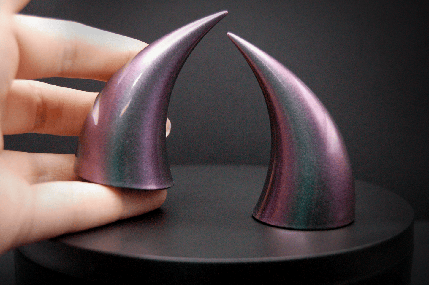 Mystic Violet Incubus Horns - Metallic - Haus of Brimstone -