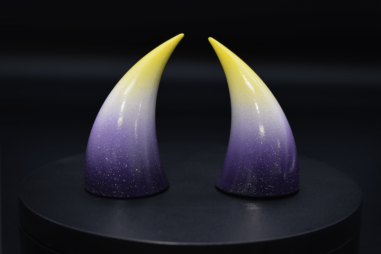 Enby Pride Incubus Horns - Glitter - Haus of Brimstone -
