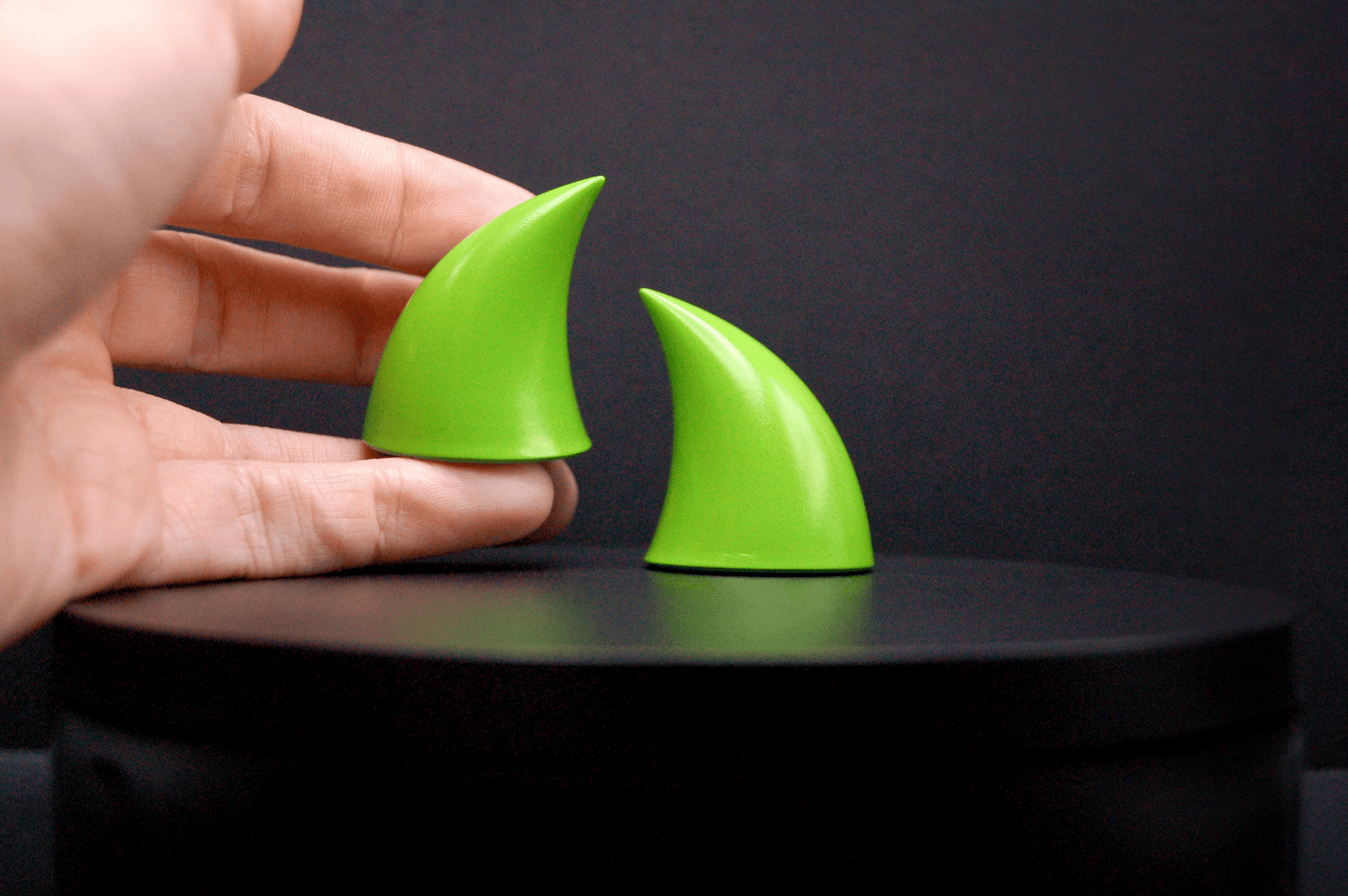 Poison Green Imp Horns - Gloss - Haus of Brimstone -