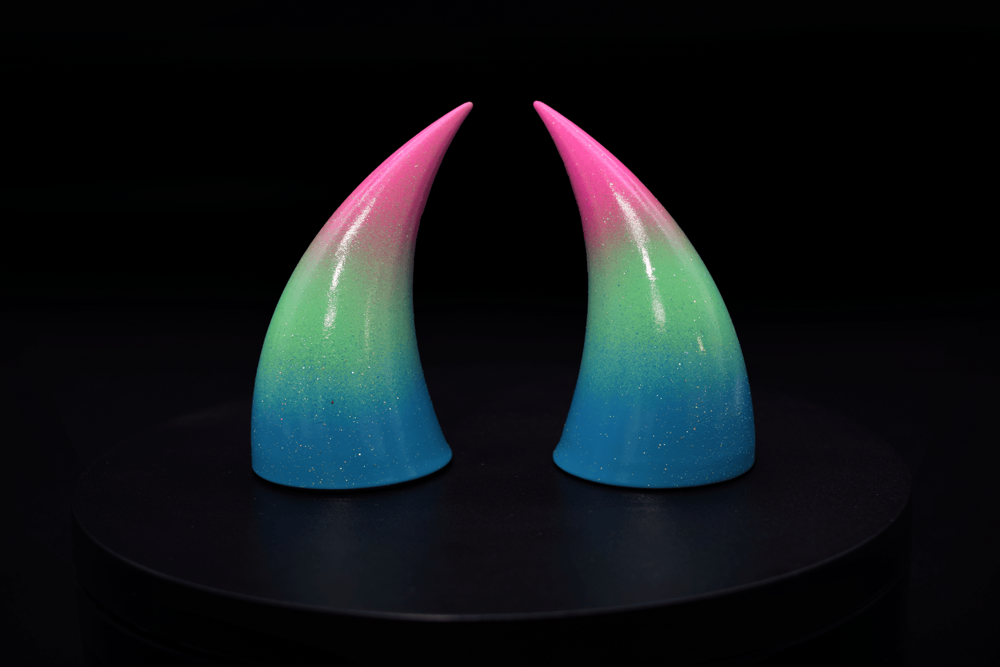 Polysexual Pride Incubus Horns - Glitter - Haus of Brimstone -