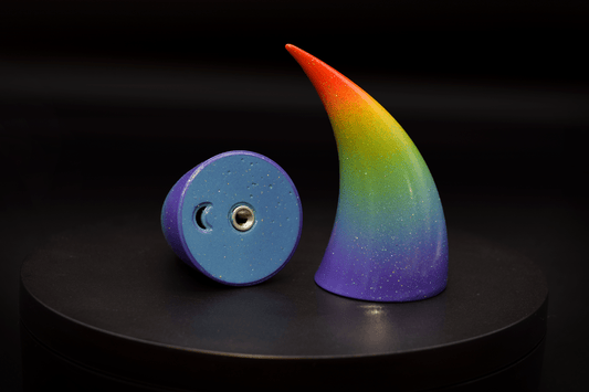 Rainbow Pride Incubus Horns - Glitter - Haus of Brimstone -