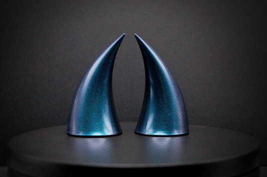 Siren Blue Incubus Horns - Metallic - Haus of Brimstone -