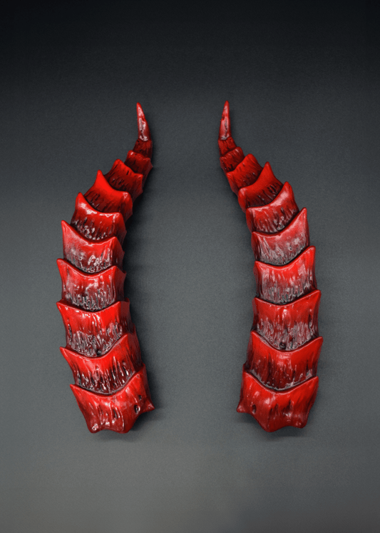 Scarlet Tiefling Horns - Gloss - Haus of Brimstone -