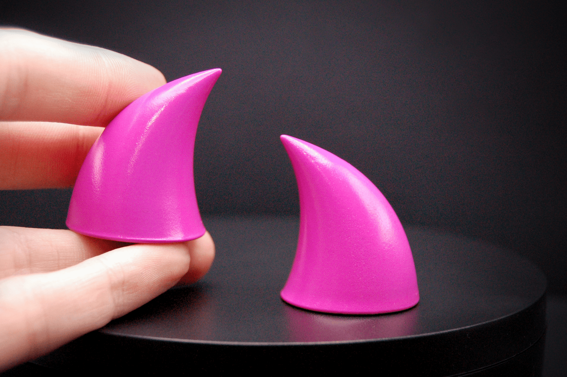 Barbed Pink Imp Horns - Gloss - Haus of Brimstone - 