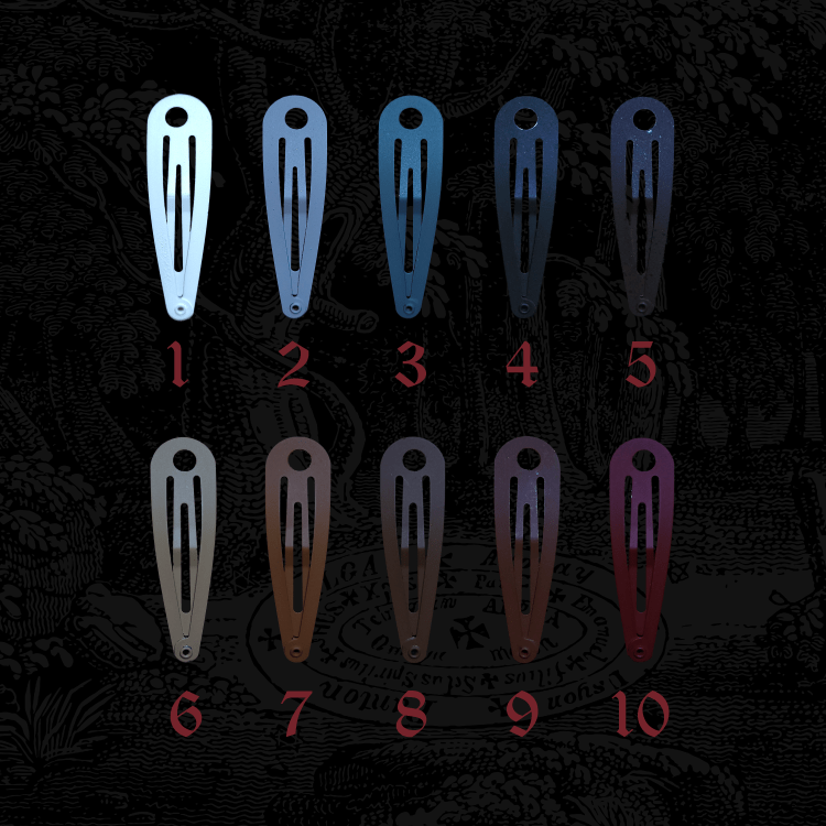 Pair of Barrette Clips - Haus of Brimstone - 