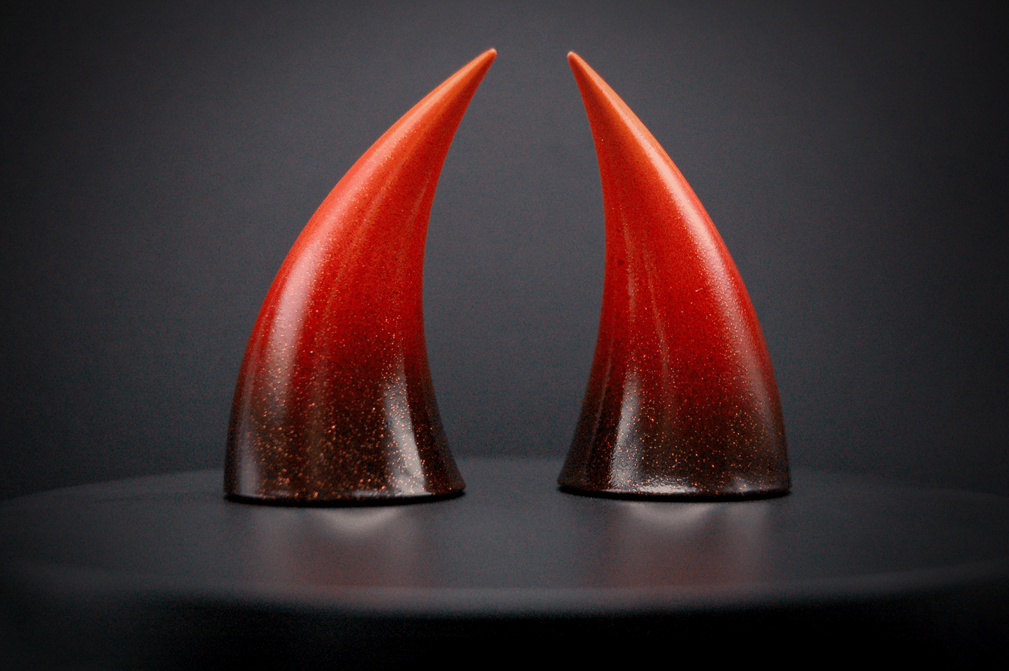 Bonfire Ombré Incubus Horns - Gold Glitter - Haus of Brimstone - 