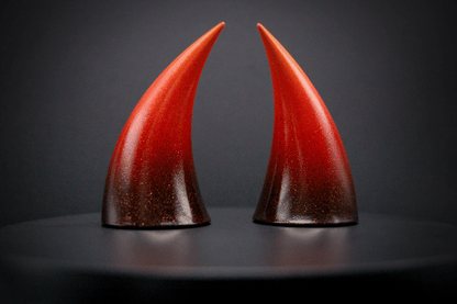 Bonfire Ombré Incubus Horns - Gold Glitter - Haus of Brimstone - 