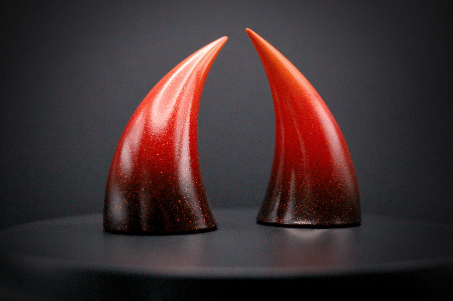 Bonfire Ombré Incubus Horns - Gold Glitter - Haus of Brimstone - 