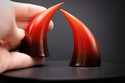Bonfire Ombré Incubus Horns - Gold Glitter - Haus of Brimstone - 
