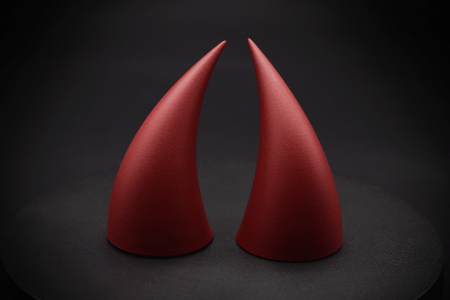 Bordeaux Red Incubus Horns - Matte - Haus of Brimstone - 