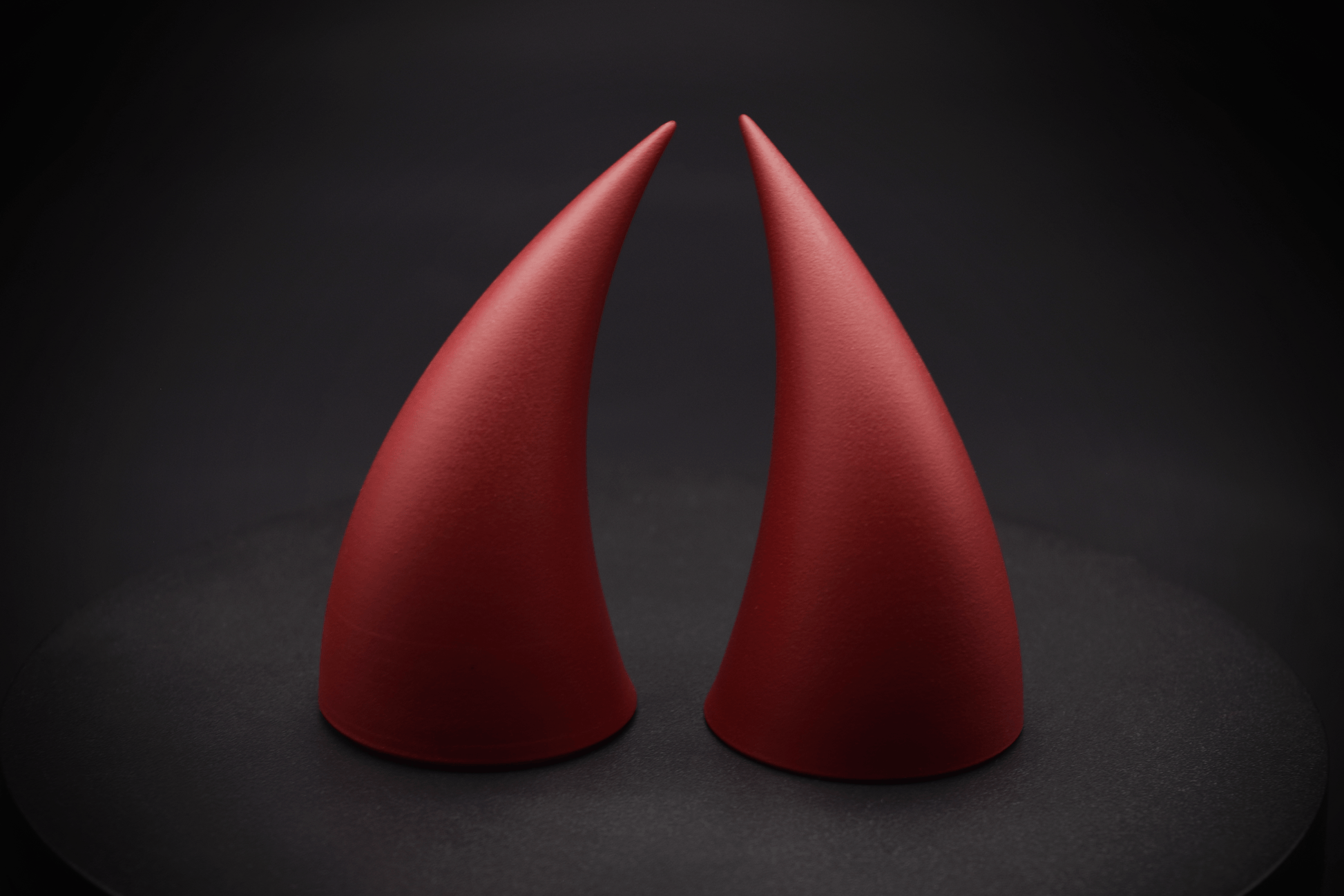 Bordeaux Red Incubus Horns - Matte - Haus of Brimstone - 
