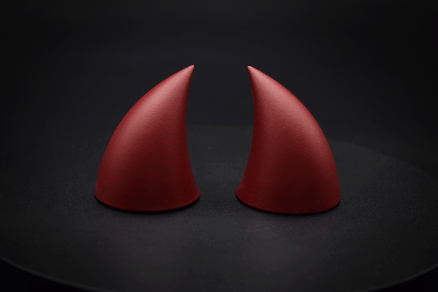 Bordeaux Red Imp Horns - Matte - Haus of Brimstone - 
