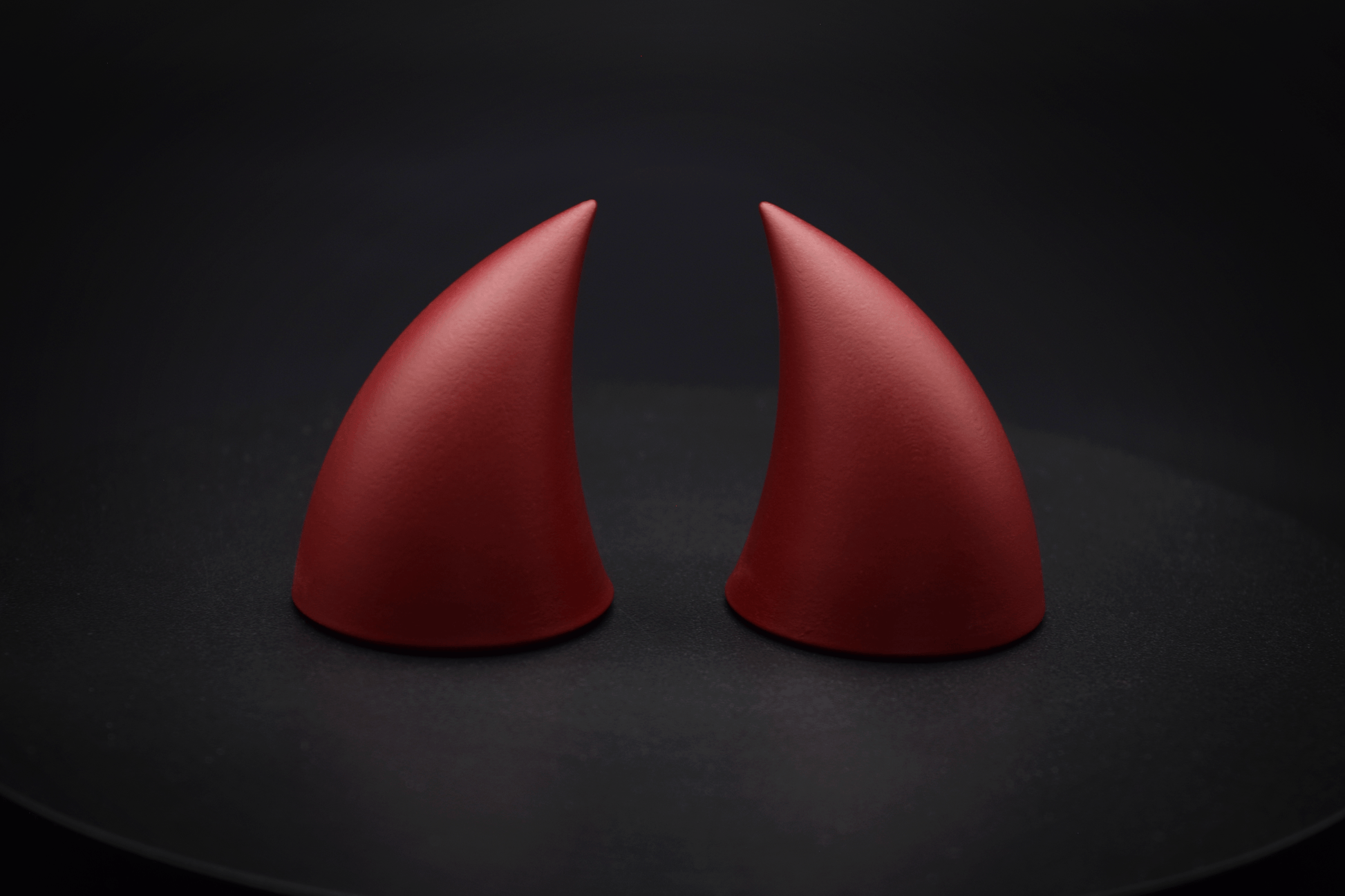 Bordeaux Red Imp Horns - Matte - Haus of Brimstone - 