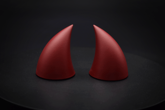 Bordeaux Red Imp Horns - Matte - Haus of Brimstone - 