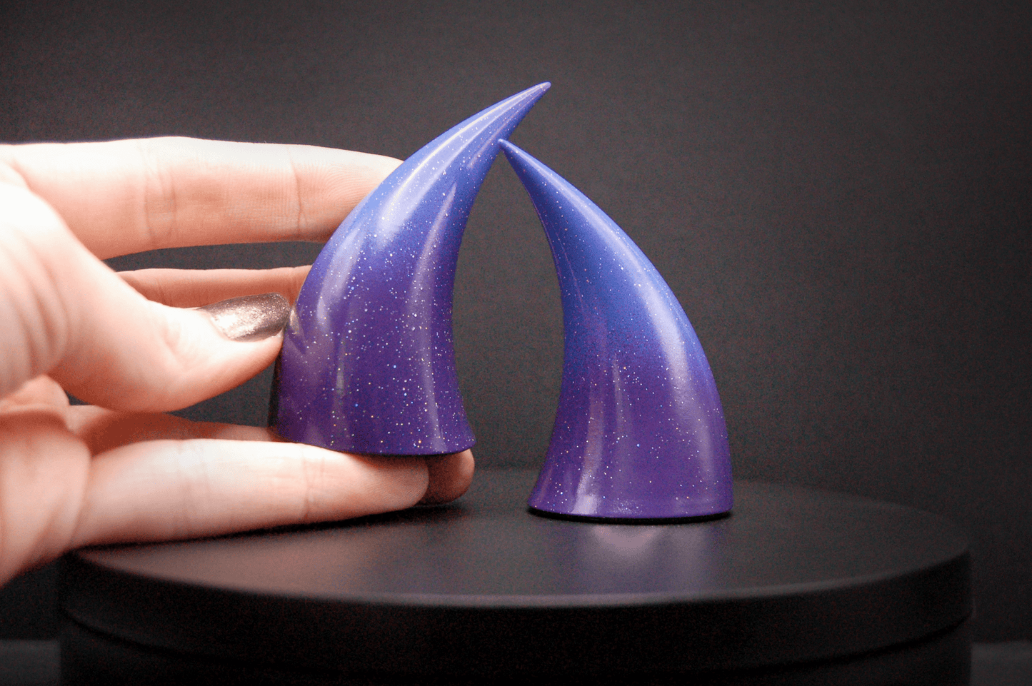 Celestial Ombré Incubus Horns - Rainbow Glitter - Haus of Brimstone - 