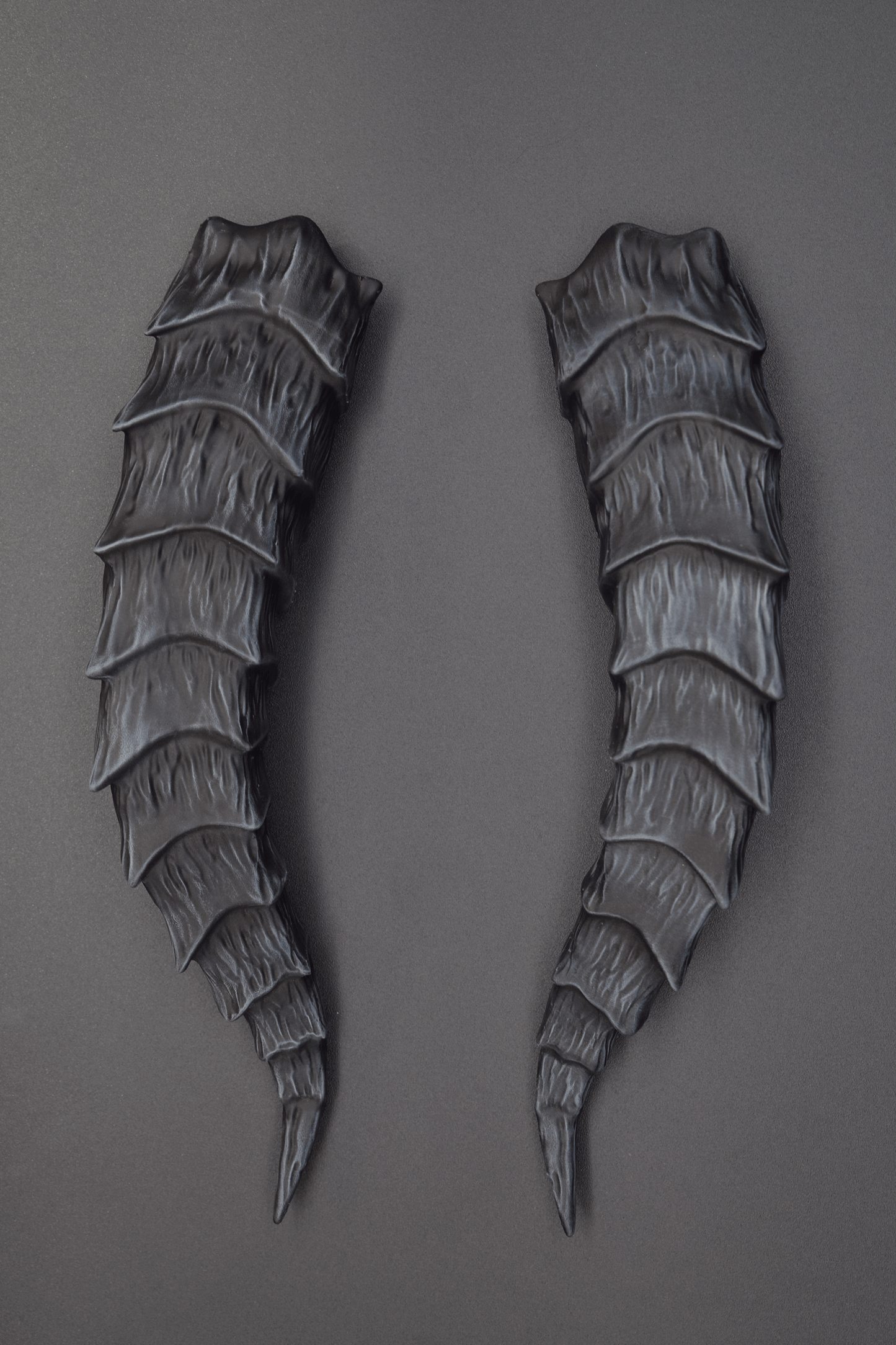 [MADE-TO-ORDER] Gargoyle Black Tiefling Horns - Matte - Haus of Brimstone - 