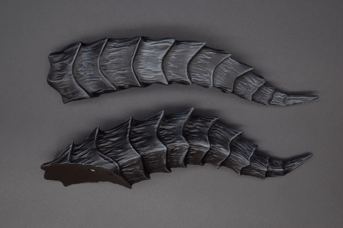 [MADE-TO-ORDER] Gargoyle Black Tiefling Horns - Matte - Haus of Brimstone - 
