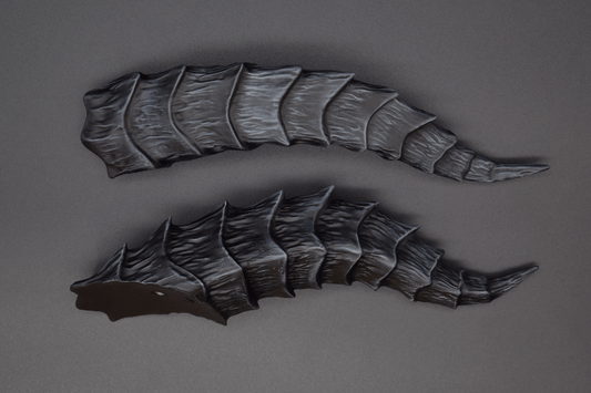 [MADE-TO-ORDER] Gargoyle Black Tiefling Horns - Matte - Haus of Brimstone - 
