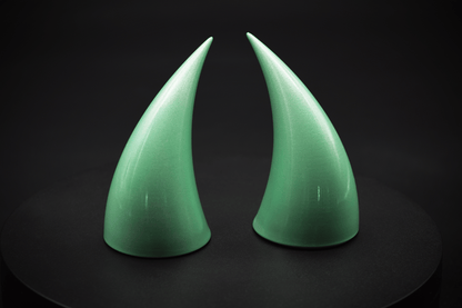 Lichentious Green Incubus Horns - Metallic - Haus of Brimstone - 