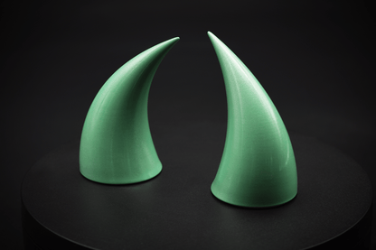 Lichentious Green Incubus Horns - Metallic - Haus of Brimstone - 