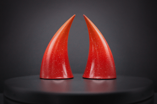 Molten Ombré Incubus Horns - Gold Glitter - Haus of Brimstone -