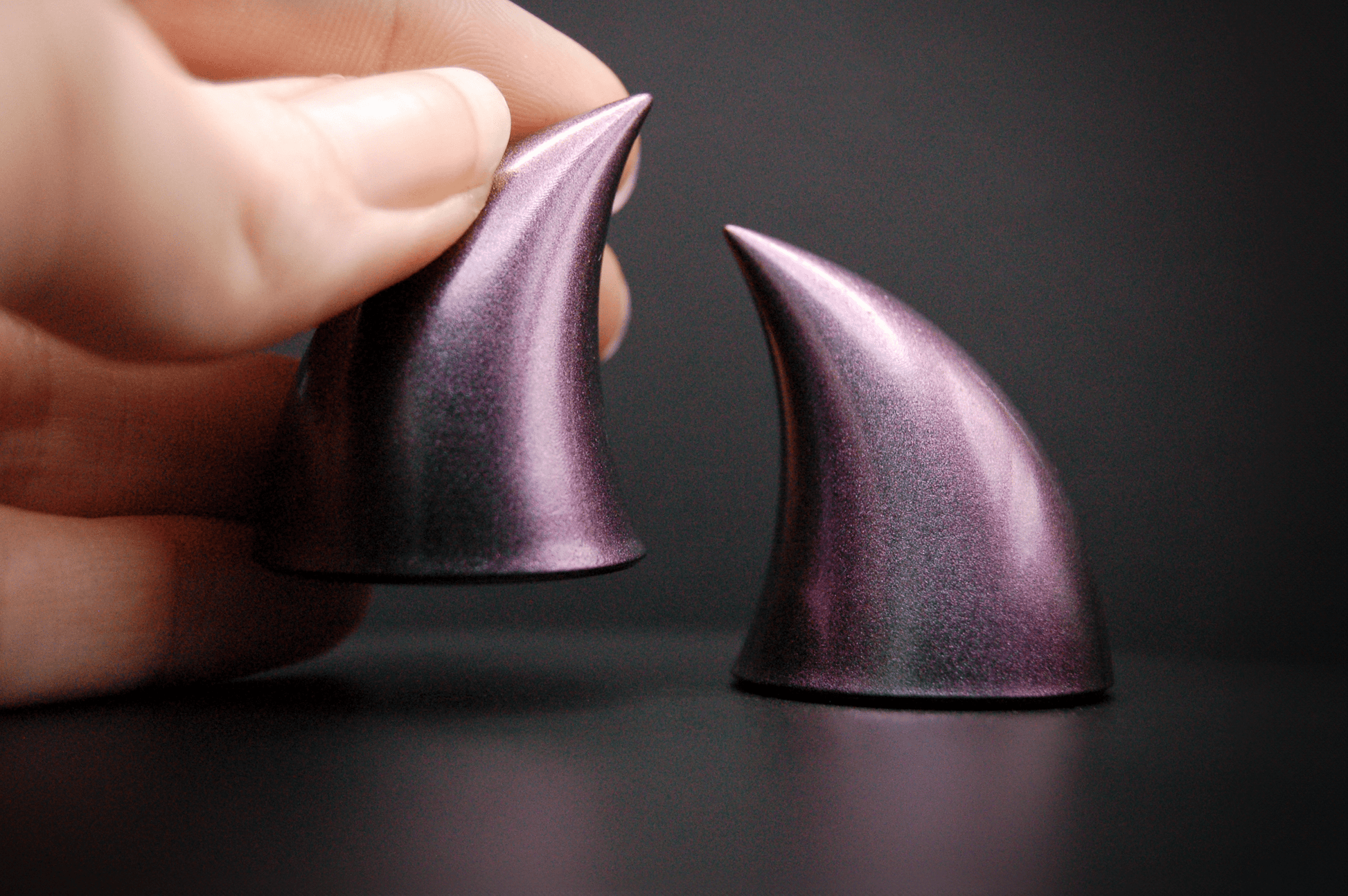 Mystic Violet Imp Horns - Metallic - Haus of Brimstone - 