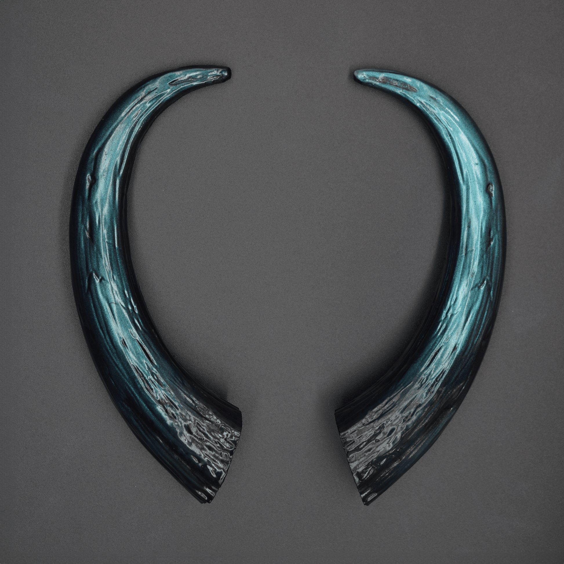 Siren Blue Azazel Horns - Metallic - Haus of Brimstone - 