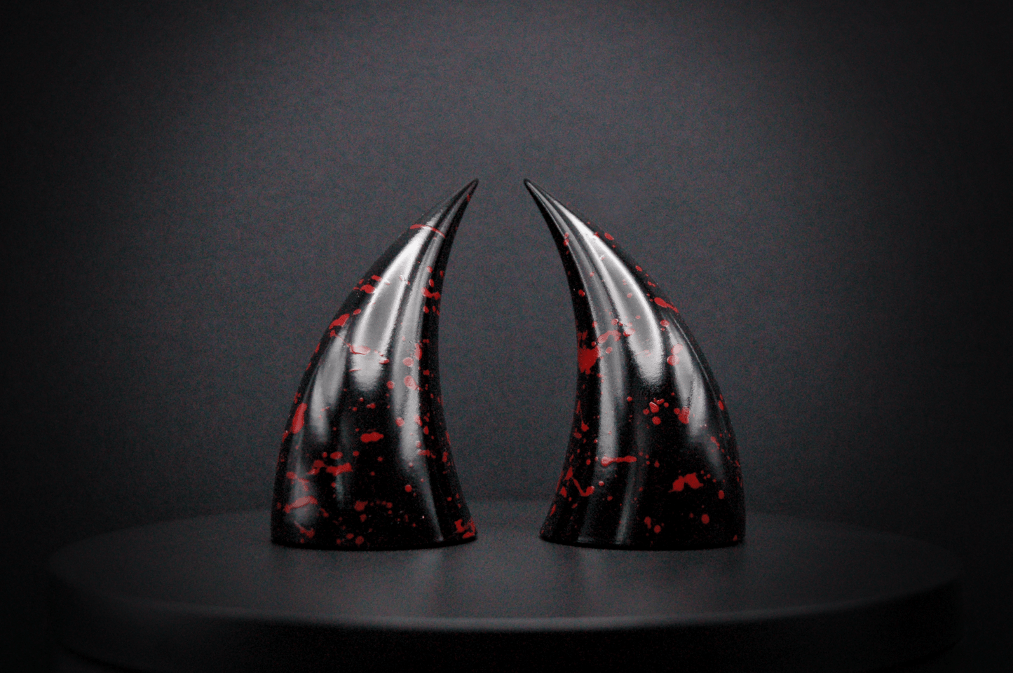 Slasher Black Incubus Horns - Gloss - Haus of Brimstone - 