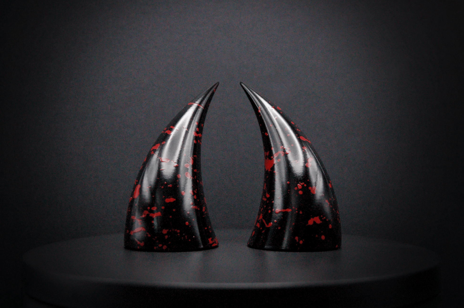 Slasher Black Incubus Horns - Gloss - Haus of Brimstone - 