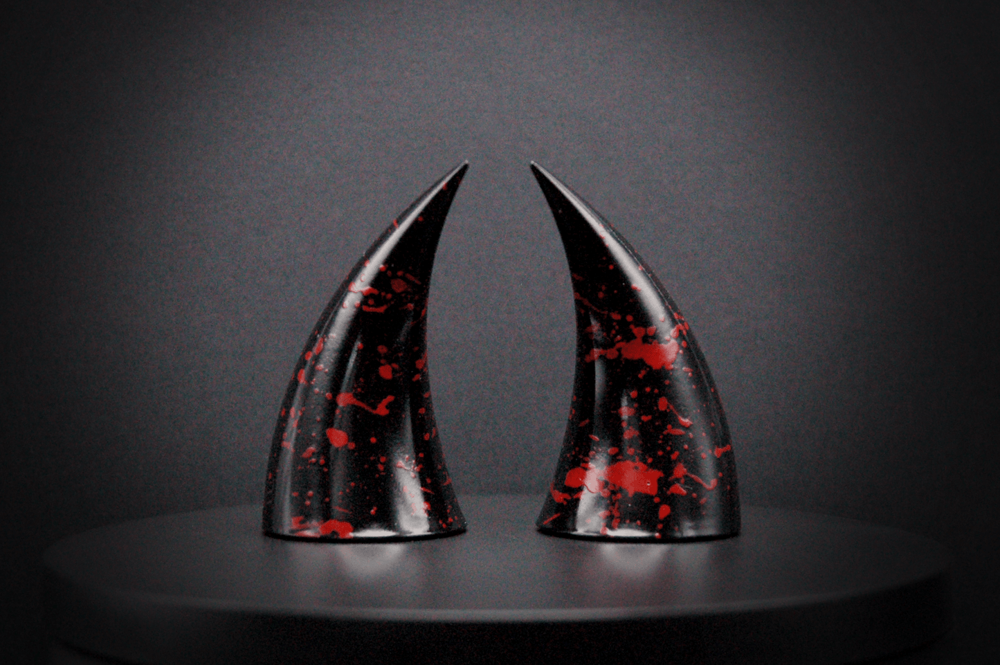 Slasher Black Incubus Horns - Gloss - Haus of Brimstone - 