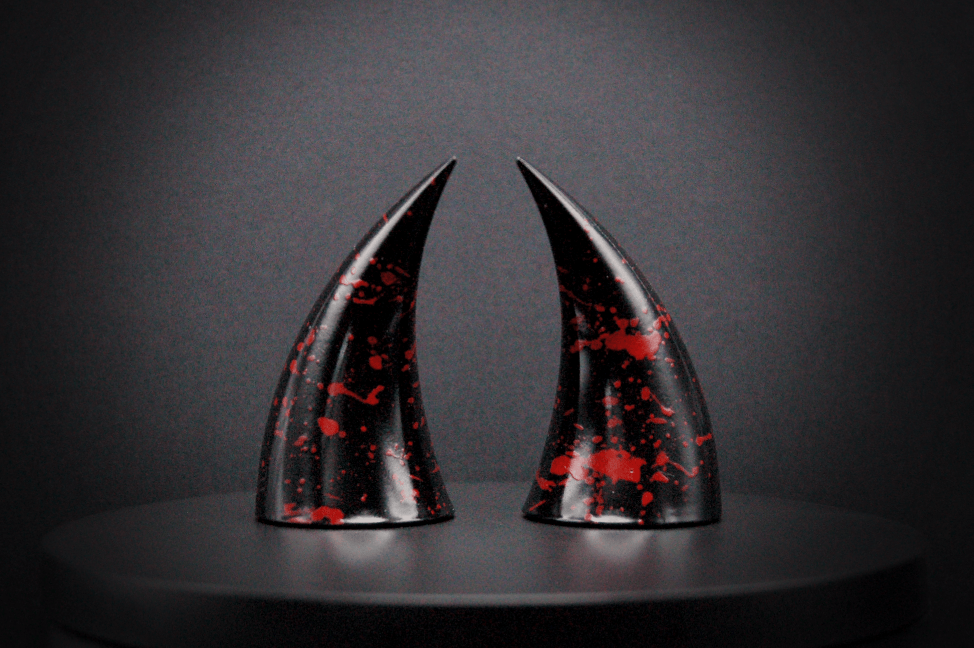 Slasher Black Incubus Horns - Gloss - Haus of Brimstone - 