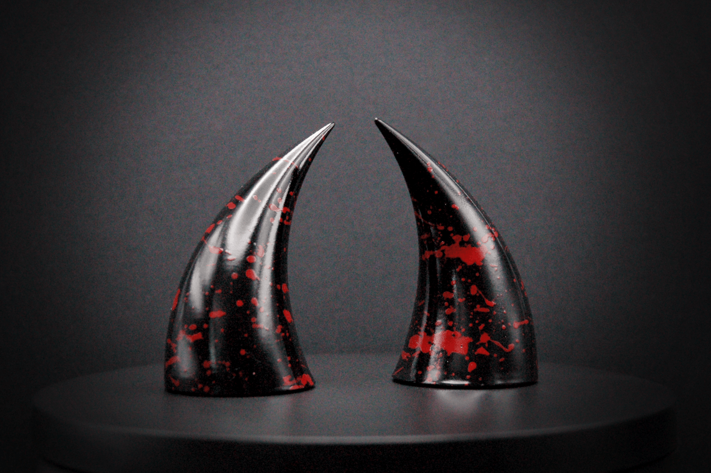 Slasher Black Incubus Horns - Gloss - Haus of Brimstone - 
