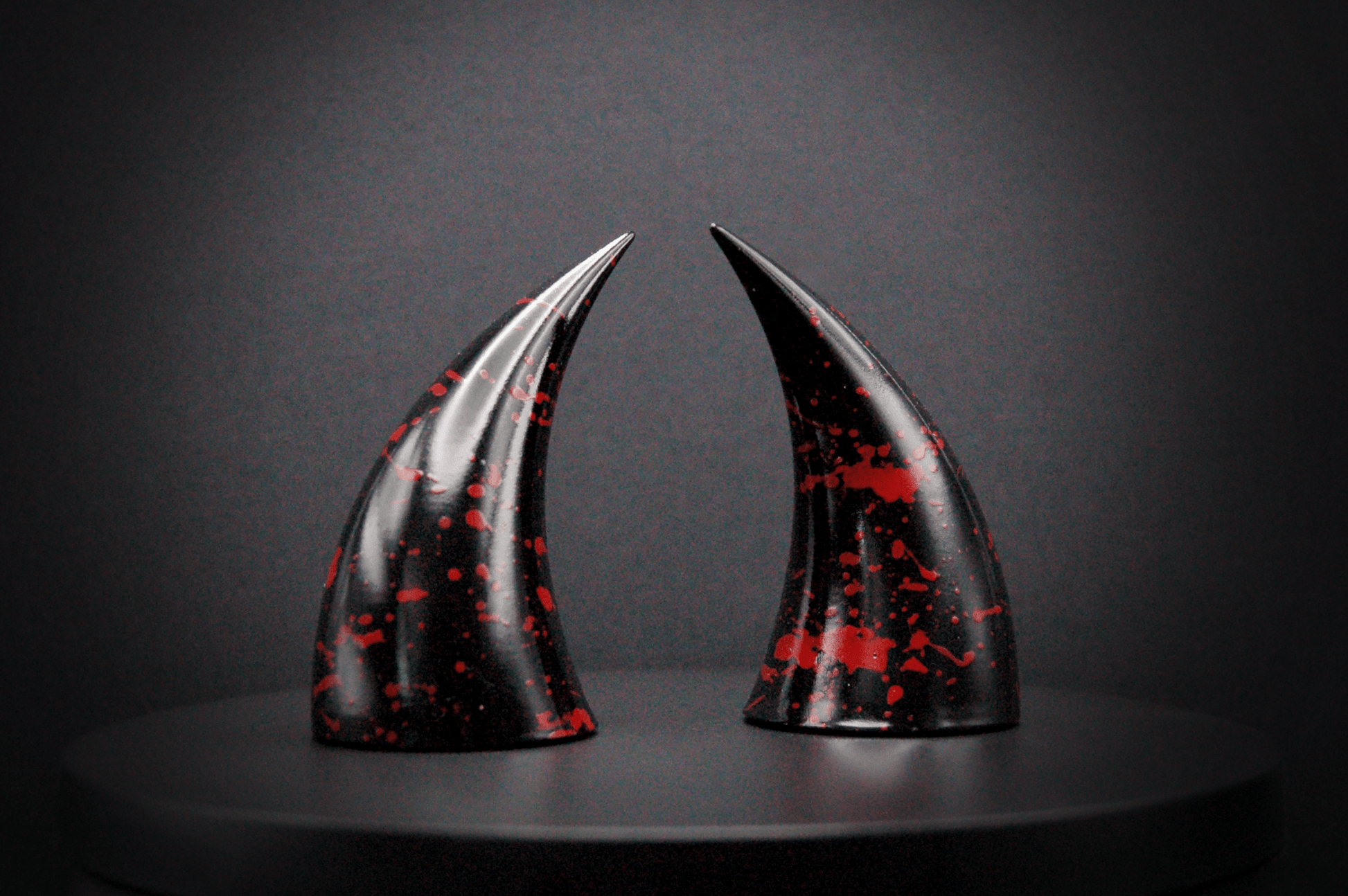 Slasher Black Incubus Horns - Gloss - Haus of Brimstone - 