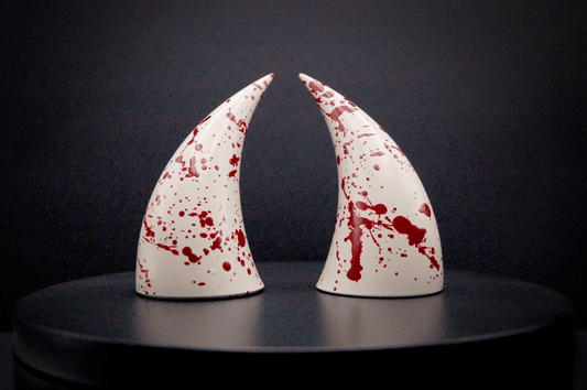 Slasher White Incubus Horns - Gloss - Haus of Brimstone - 