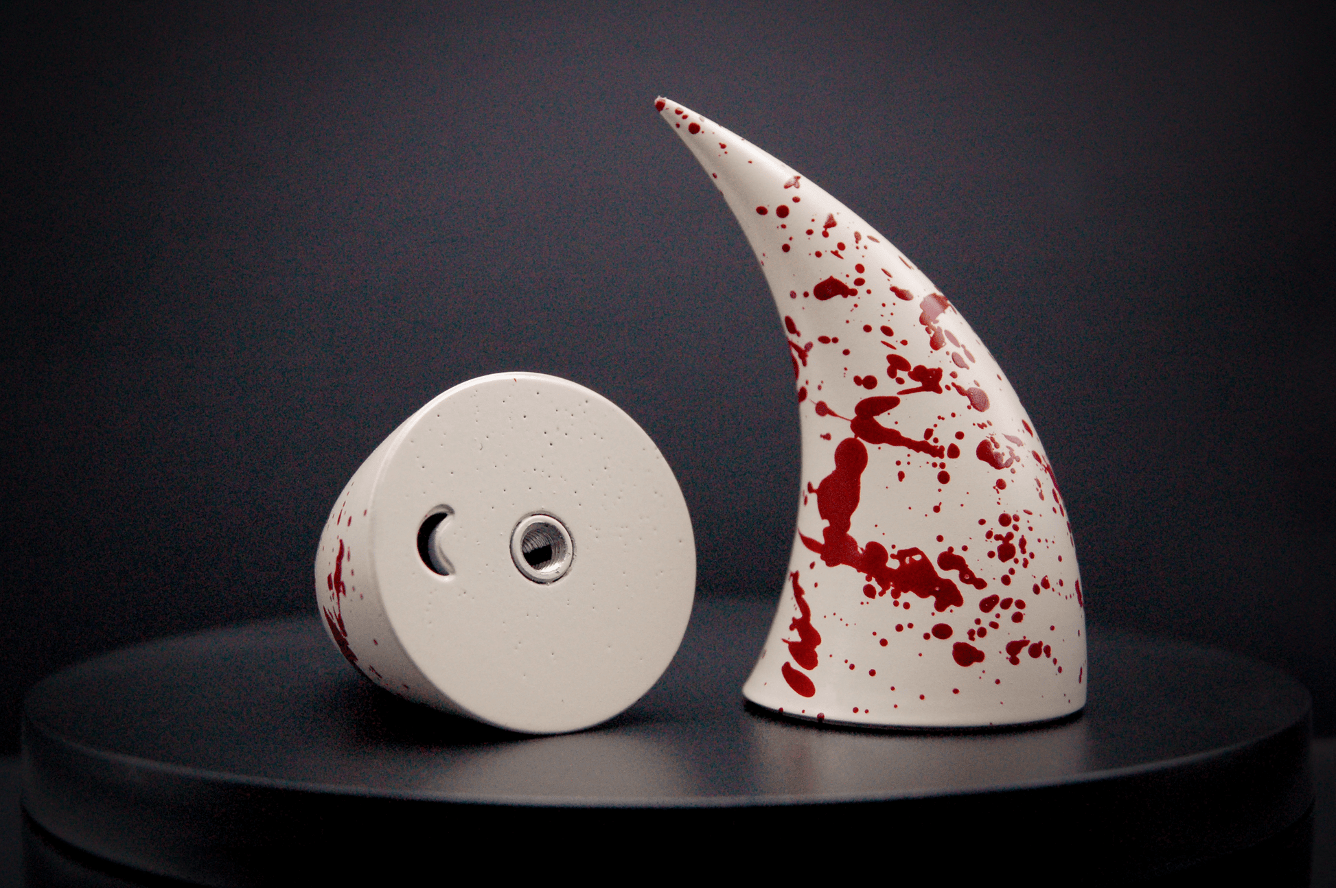 Slasher White Incubus Horns - Gloss - Haus of Brimstone - 