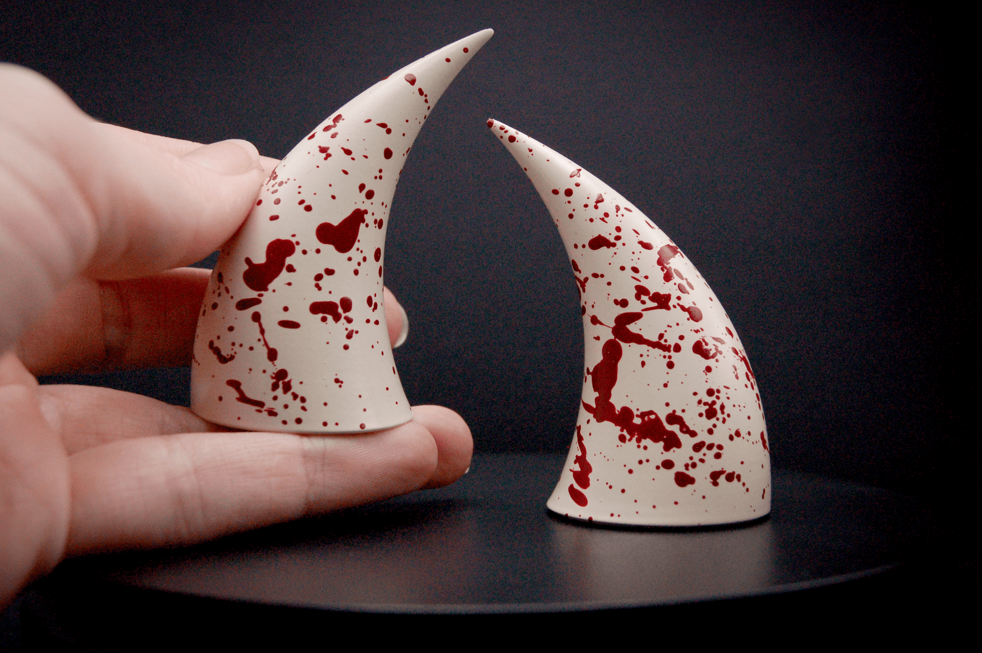 Slasher White Incubus Horns - Gloss - Haus of Brimstone - 