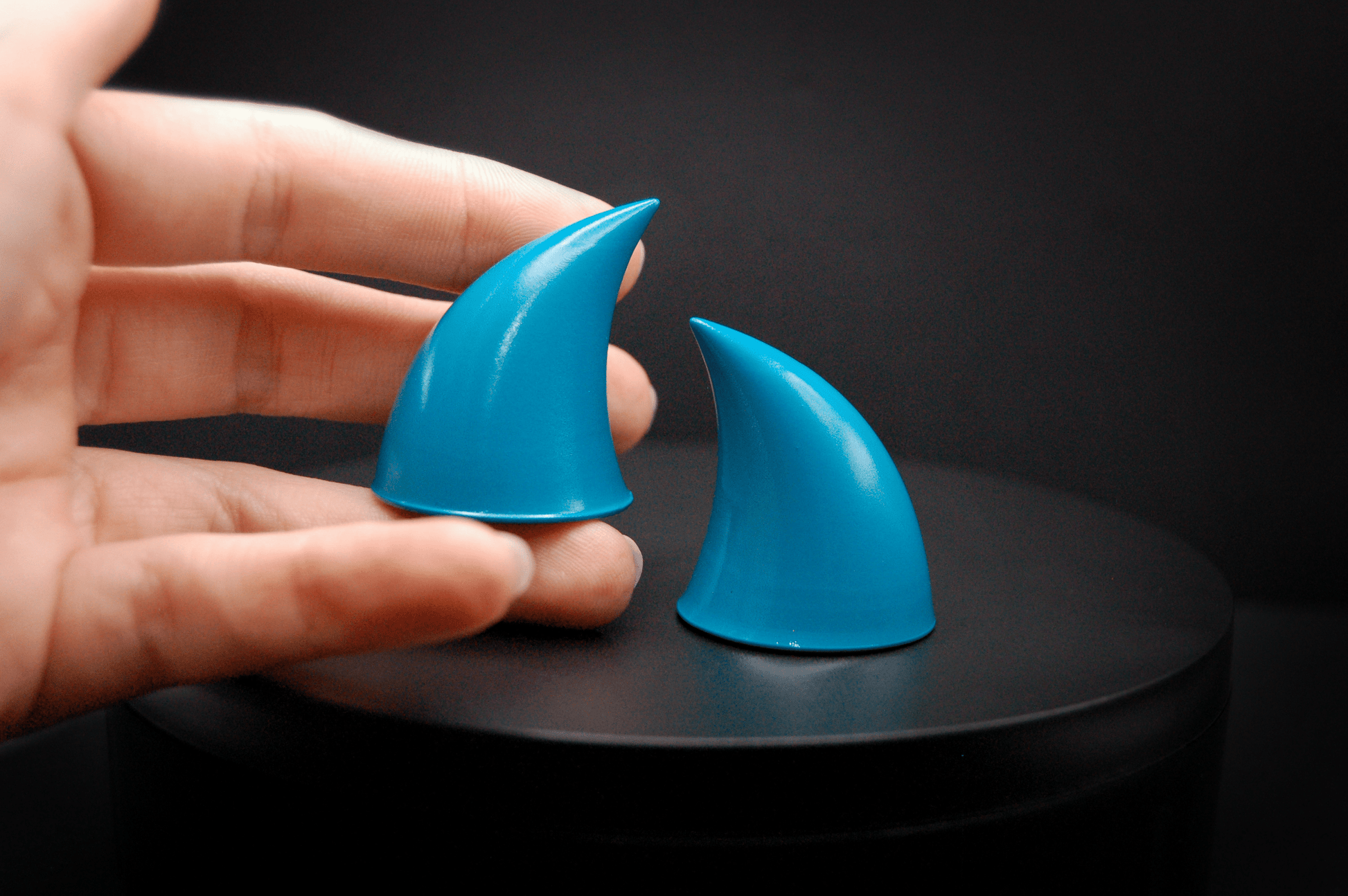 Circe Blue Imp Horns - Gloss - Haus of Brimstone - 