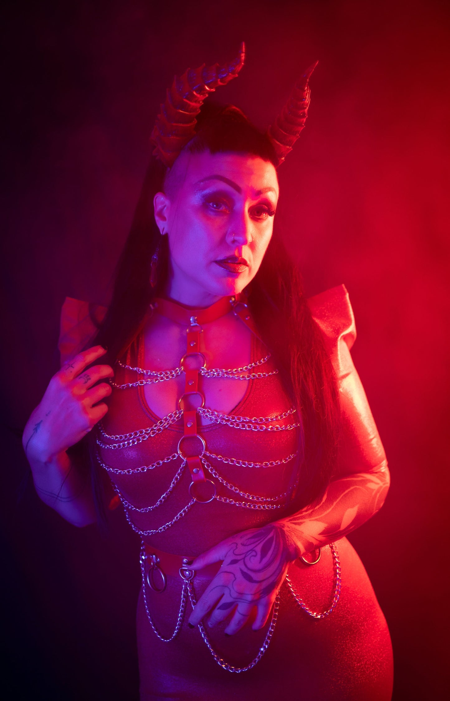 Scarlet Tiefling Horns - Gloss - Haus of Brimstone - 