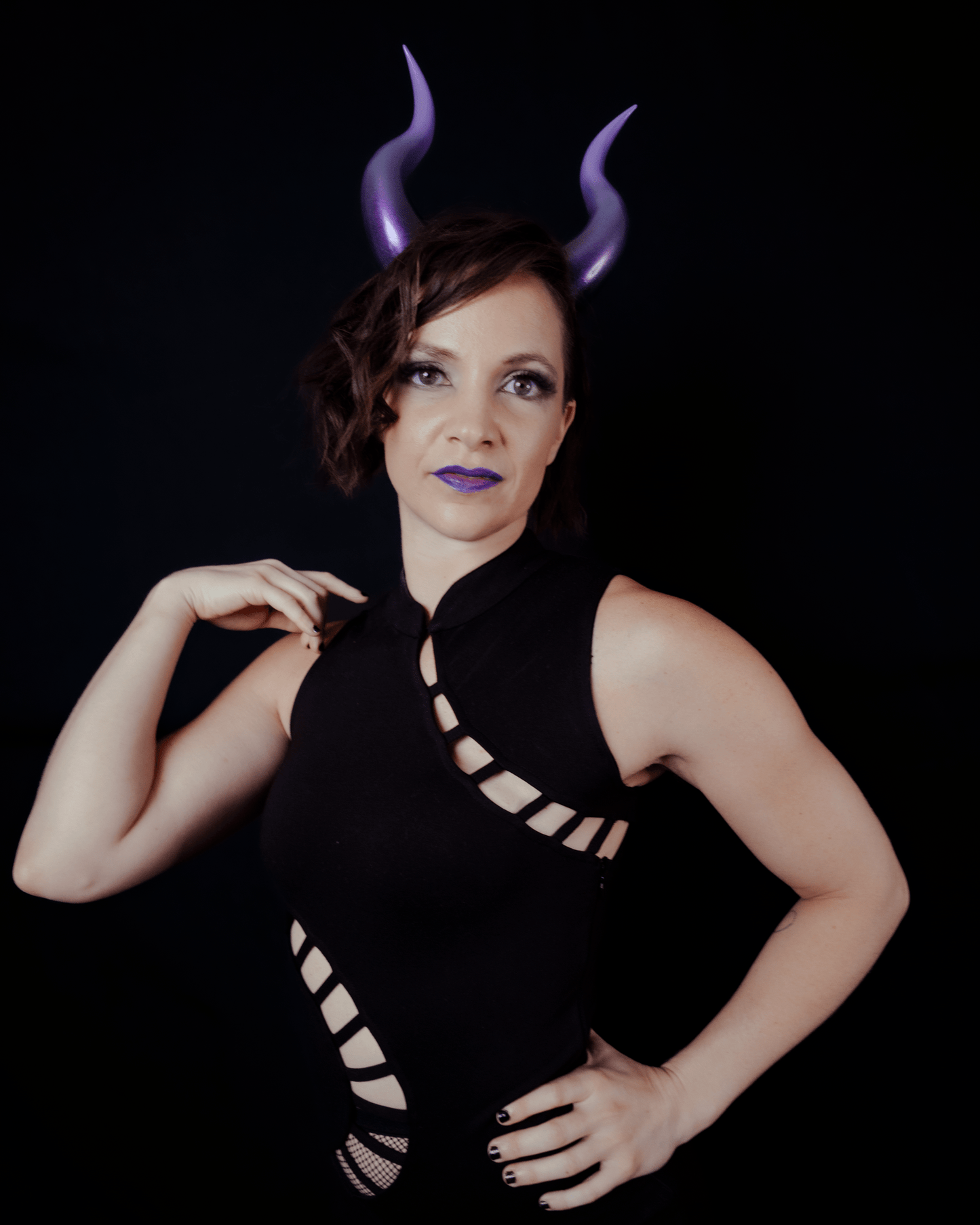 Wraith Violet Succubus Horns - Iridescent - Haus of Brimstone - 