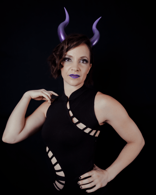 Wraith Violet Succubus Horns - Iridescent - Haus of Brimstone - 