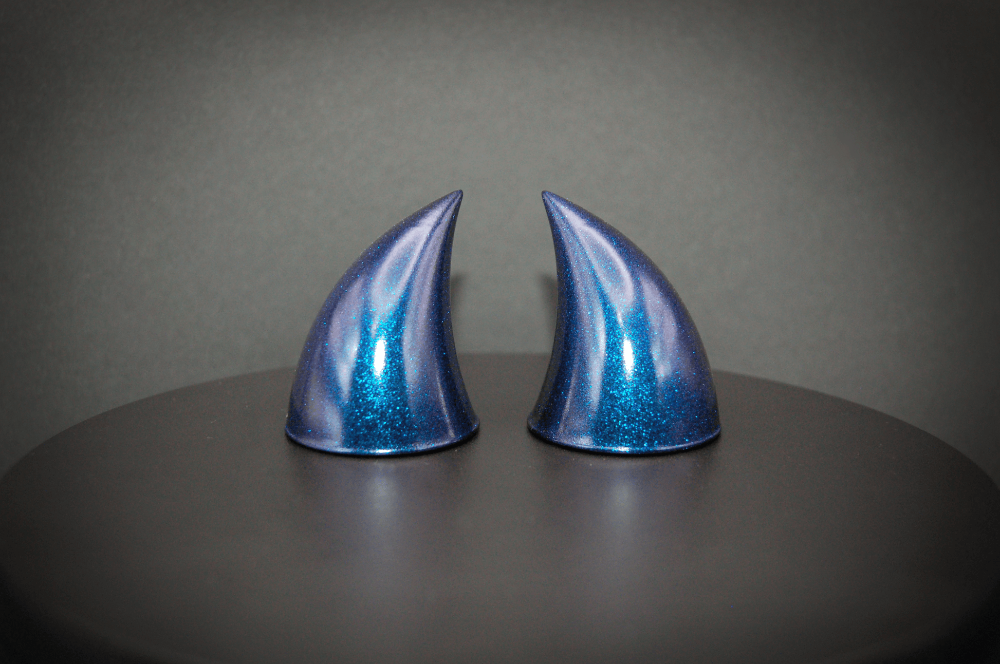 Siren Blue Imp Horns - Metallic - Haus of Brimstone - 