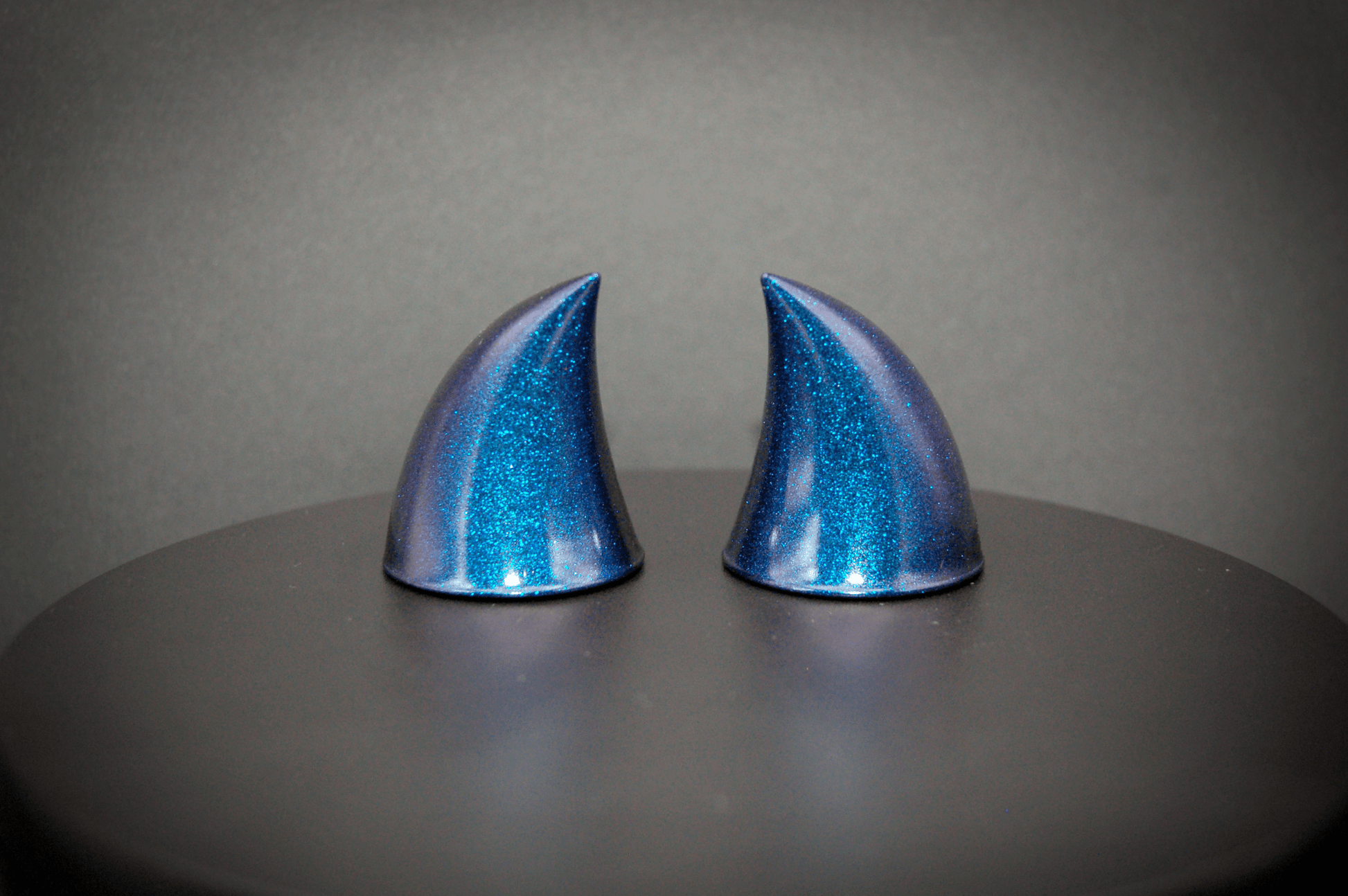 Siren Blue Imp Horns - Metallic - Haus of Brimstone - 